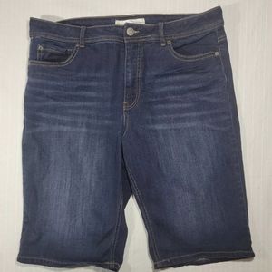 Cato Denim Bermuda Shorts Womens Size 14 Dark Wash